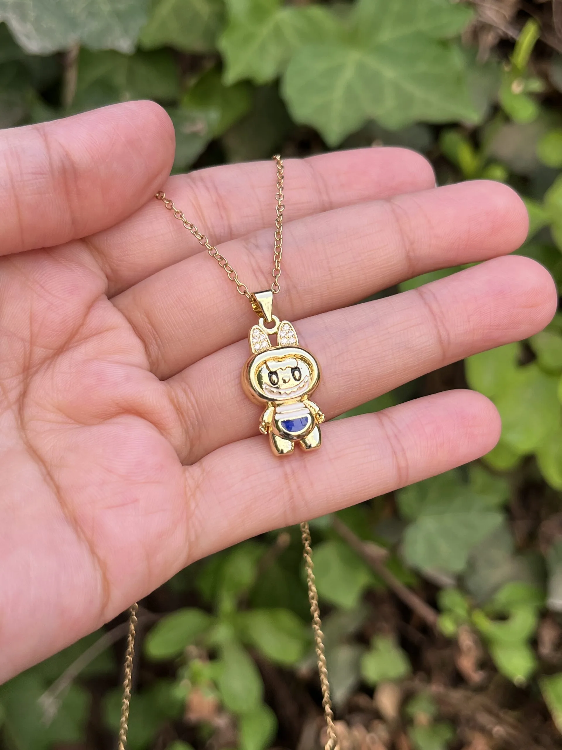 Collier Labubu Bleu – Image 3